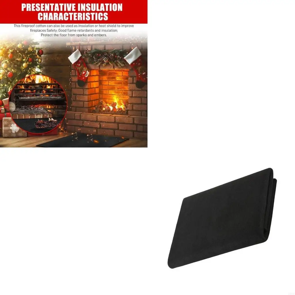 Cobertor soldagem à prova fogo universal, construção fibra carbono 100cm x 100cm, resistente ao calor para e uso