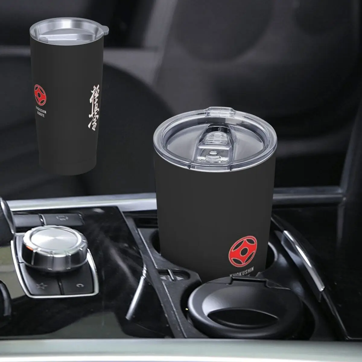 Kyokushin Karate Kanji Taijutsu Stainless Steel Tumbler Vacuum Insulated Mugs Thermal Cold Cup Straws With Lid 20oz