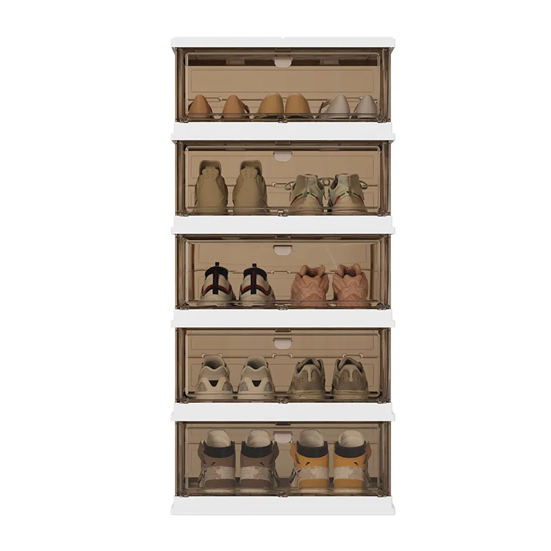 

Strictly selected installation-free simple shoe box plus size plastic folding shoe cabinet dormitory dustproof foldable shoe