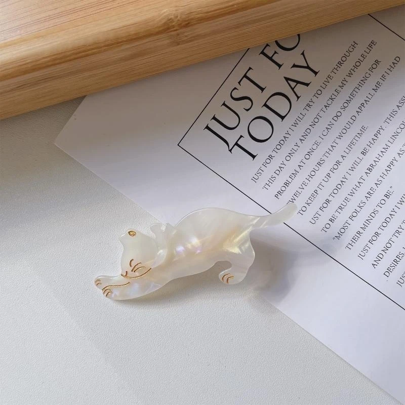 

Acetate for Cat Hair Clip Bangs Clips Sweet Side Hair Barrettes Cartoon Kitten Hairpin Trendy Hair Styling Accessories 15UB