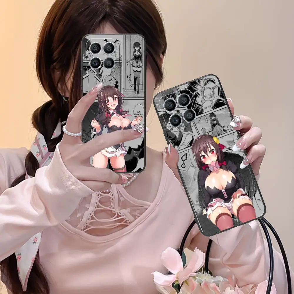 Konosuba Yunyun حافظة هاتف محمول لهاتف Honor 90 80 70 60 50 30 20 10 9 8 7 Pro S SE Lite 5G غطاء طباعة ملون جميل