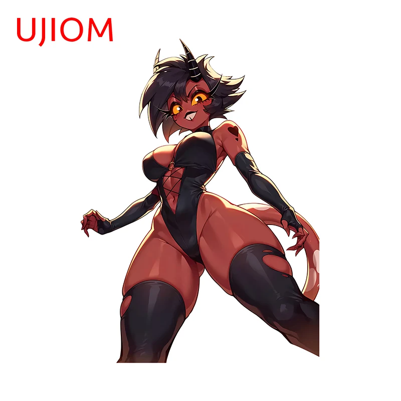 UJIOM مثير ميلي قرون الشيطان الجدار ملصق كبير الصدر الدائمة الموقف حية الكتابة على الجدران ملصق لاصق خلفية ديكور المنزل #5