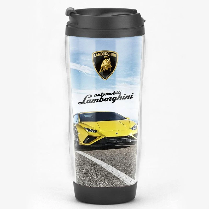 

High-end New American Simple Travel Mug Personalized Signature Portable Coffee Cup Racing Theme Car Lamborghini LOGO Accessories