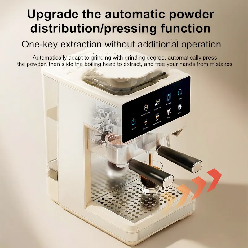 20Bar Smart Espresso Machine - Automatic Coffee Maker with Grinder, Cold & Hot Brew, Milk Frother, Built-in Coffee Grinder