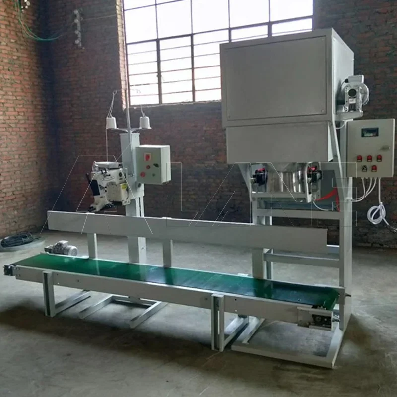 LANE 30kg 35kg 40kg Sack Weighing Bagging Filling Single Scale Pellet Rice Packing Machine