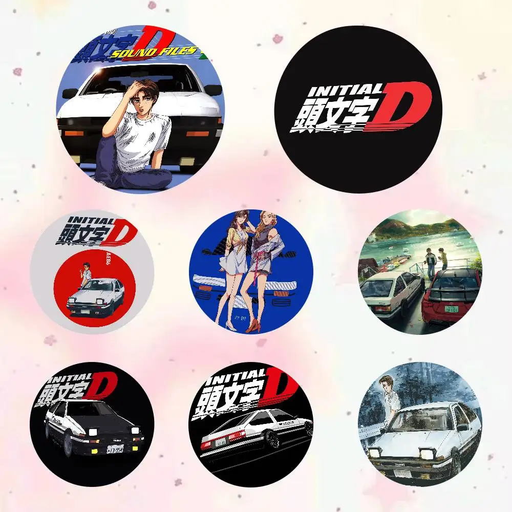 Anime Initial D Anime Cartoon Pins Backpack Shoes Jewelry Accessories Cosplay Handmade Badge