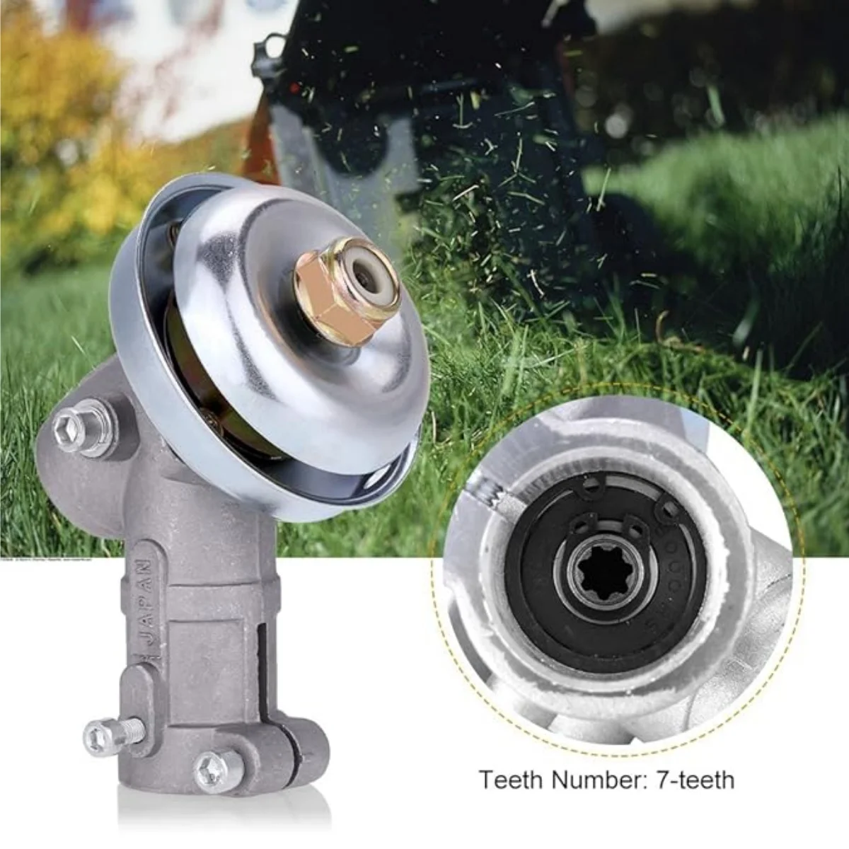 رأس تروس جزازة العشب، أداة تشذيب الفرشاة، أداة تشذيب سلسلة تروس تحل محل أجزاء جزازة العشب، قطر ملحق 26/28 مم (7/9 أسنان)