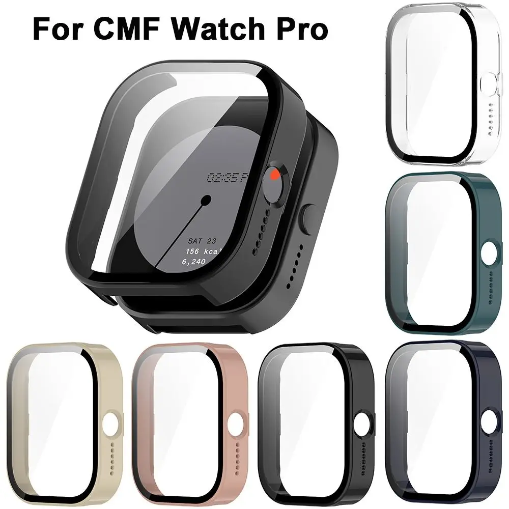 New PC+Tempered Protective Case Smart Watch Screen Protector Hard Full Cover Cover Shell for CMF Watch Pro Smart Watch