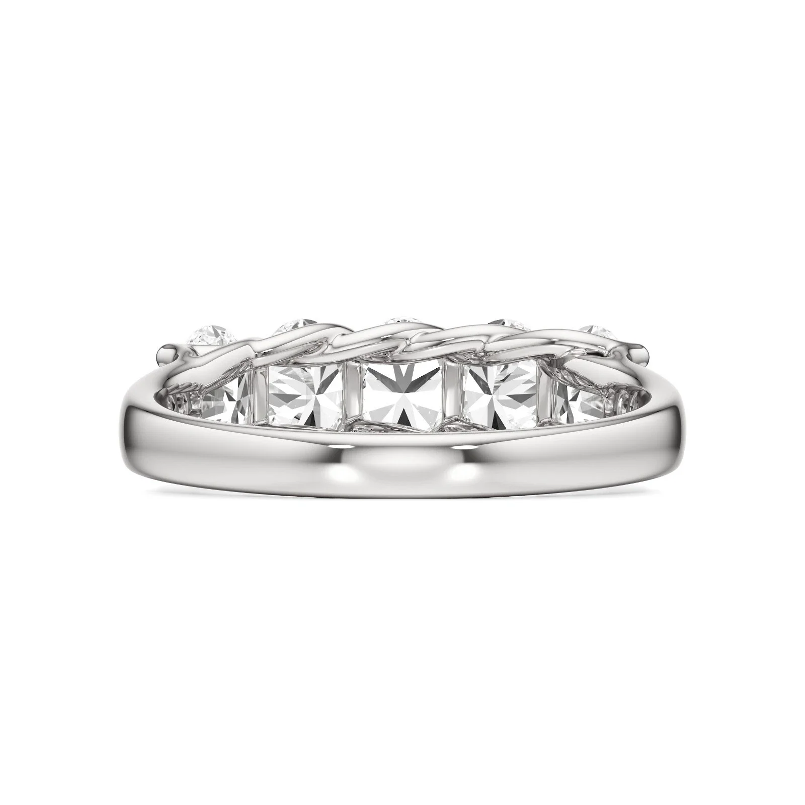 Hochwertiger Platin 950 Ovalschliff Laborgezüchteter Diamant-Verlobungsring 1,50 Karat Gesamtgewicht, 0,3 Karat pro Stein, Eleganter Damen-Brautring, Premium – Detail 7