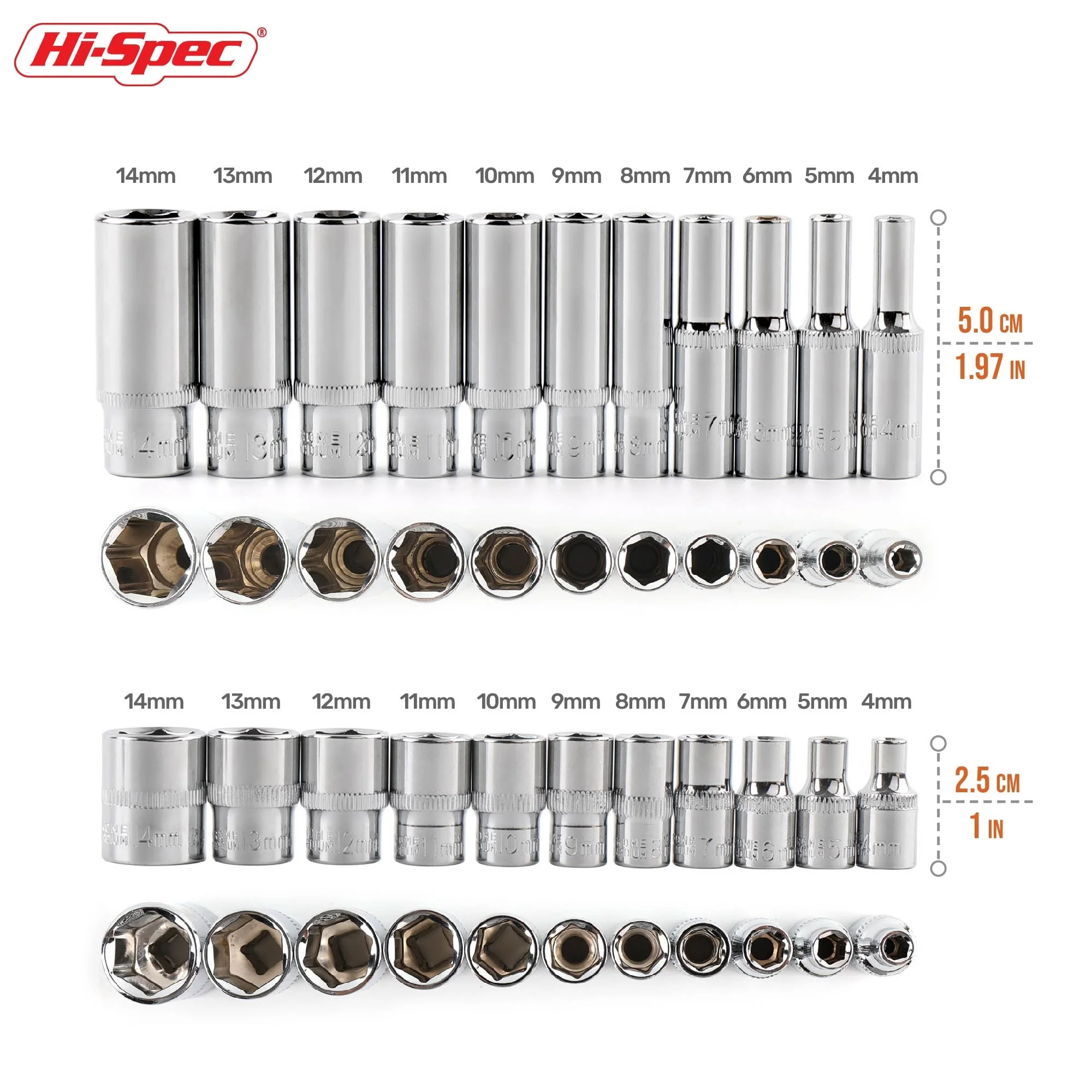 Imagem -03 - Curto e Longo Profundo Crv Chave Soquete Grupo Unidade Soquete Grupo Catraca Soquete Bit Cabeça Adaptador para Torque Spanner Ponto 4
