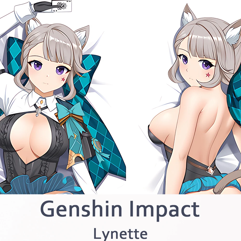 

Чехол для подушки Genshin Impact Lynette Dakimakura в виде двух предметов, искусственное аниме, рождественские подарки