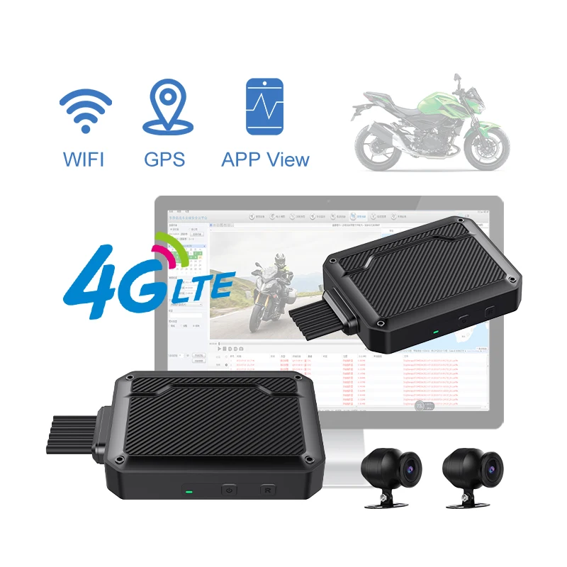 

ZW2-Motorcycle 4G Dash Cam with WiFi GPS Support for Mobile Live Streaming HD 1080p Dash Camera Computer Monitoring CMSV6
