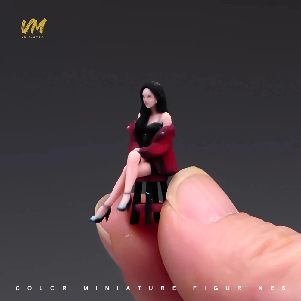 Miniaturfigur im Maßstab 1/64 Coole Business-Kleidung für junge Männer und Frauen 3D-Druck Mini-Puppe für Automodell-Dekoration und Ausstellung – Detail 12