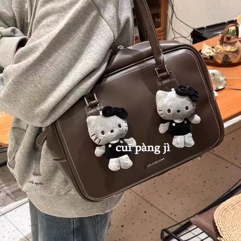 Sanrio Kawaii Sweet Cool Hello Kitty Torba Breloczek Śliczny Kreskówka Kot Lalka Breloczek Plecak Dekoracja Akcesoria Prezenty Urodzinowe