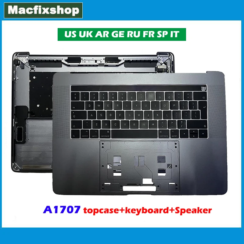 RU UK US RU French Spanish German A1707 Topcase For Macbook Pro Palmrest 15