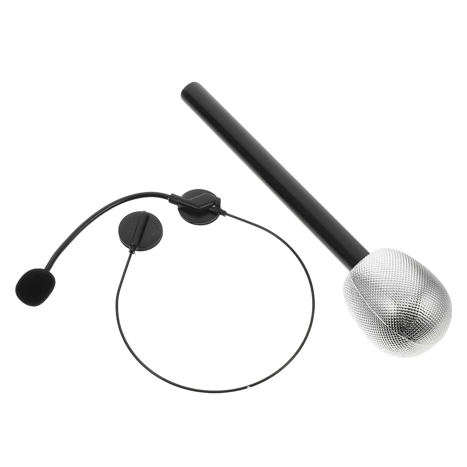 

2 шт. микрофонные наушники-гарнитуры для взрослых, реалистичный образ рок-звезды, легкие, для сценических выступлений, имитация микрофона, наушники-гарнитуры