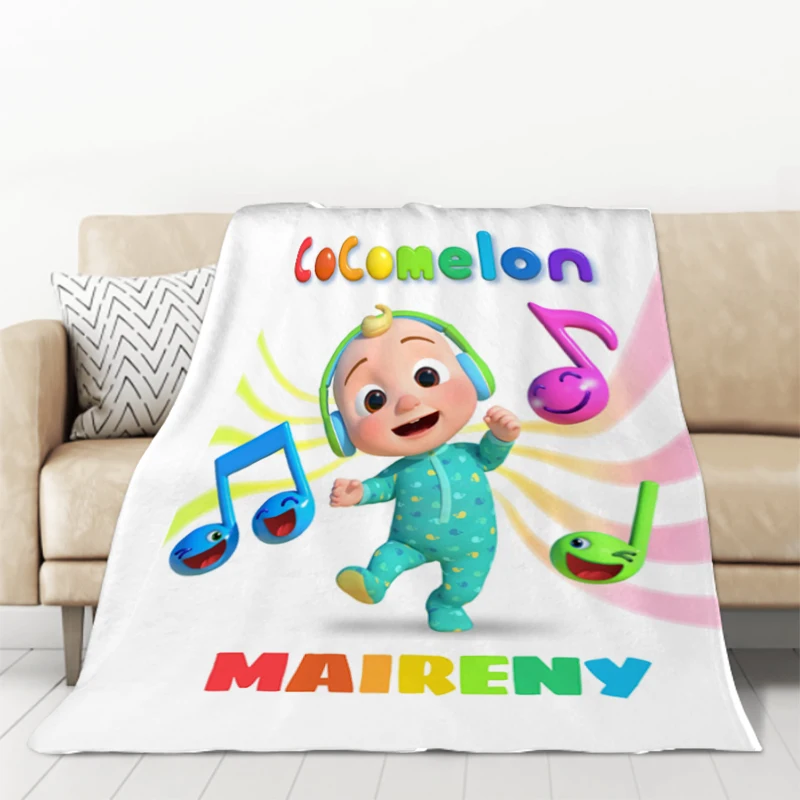 C-Coco Mellon Throw Blanket Bed Blankets for Decorative Sofa Throwing Plead Cover King Lid Catnap Soft Plaid With Print Downy