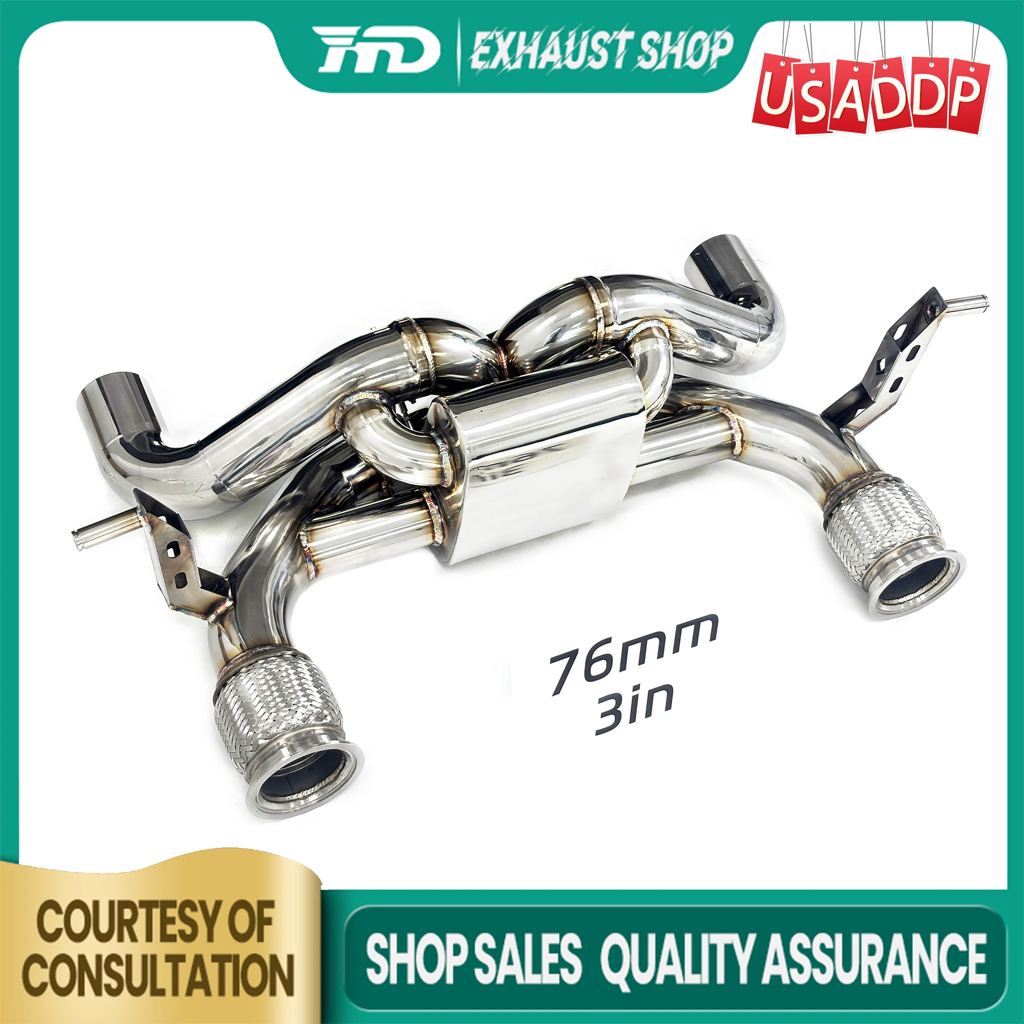 

HMD Catback for Lamborghini huracan EVO STO SS304 Exhaust system High performance Vacuum valve Increased power Muffler