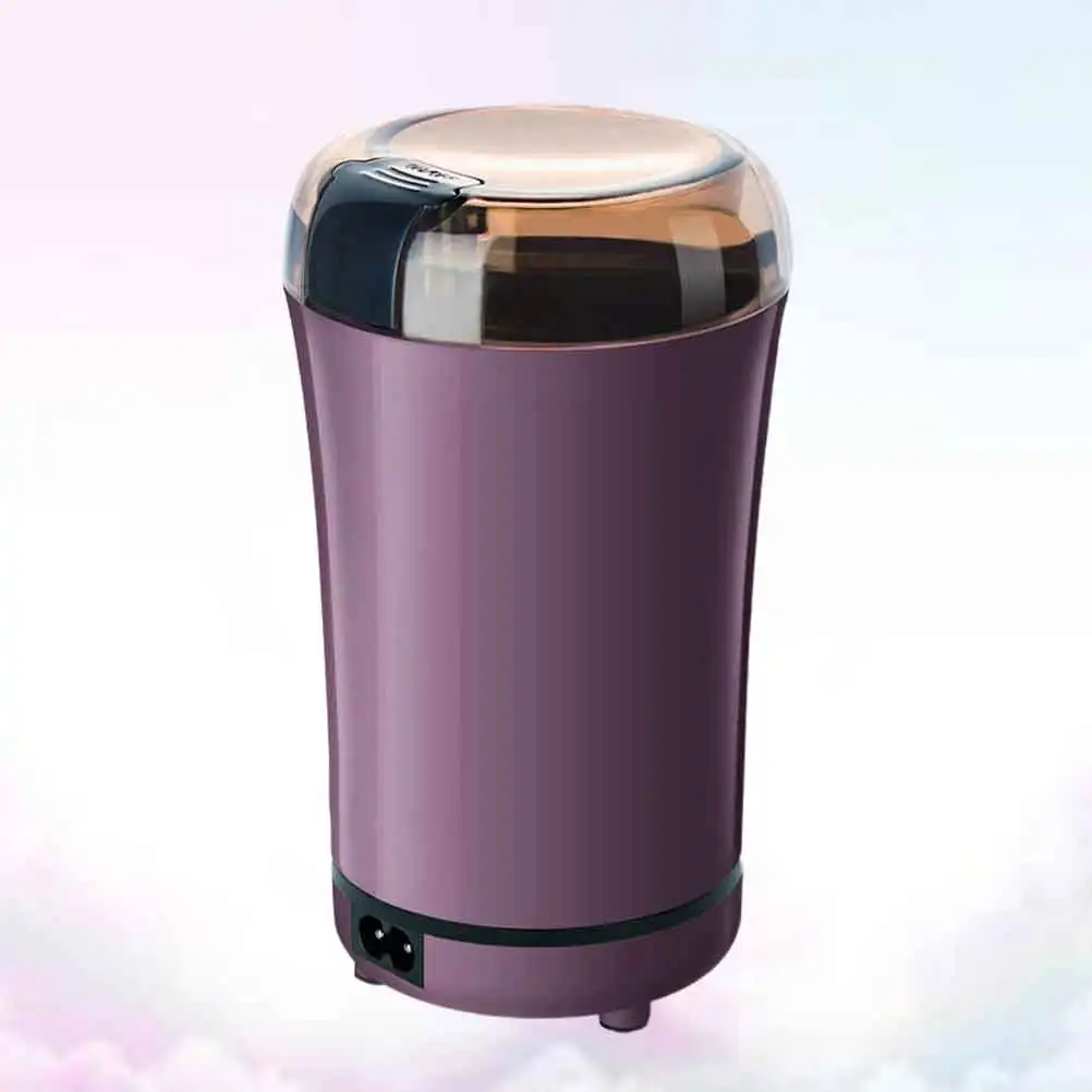 

Bean Grinder Manual Coffee Mill Mini Coffee Maker With Transparent Cover Uk Plug Purple Color Easy One Hand Operation For Home