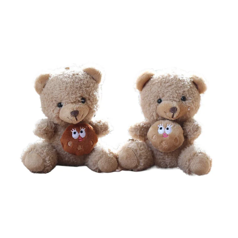 Biscoito bonito Little Bear Plush Pendant Toy, Acessórios para sacos, Chaveiro, Saco, Hangings de carros, ornamentos, Presentes infantis