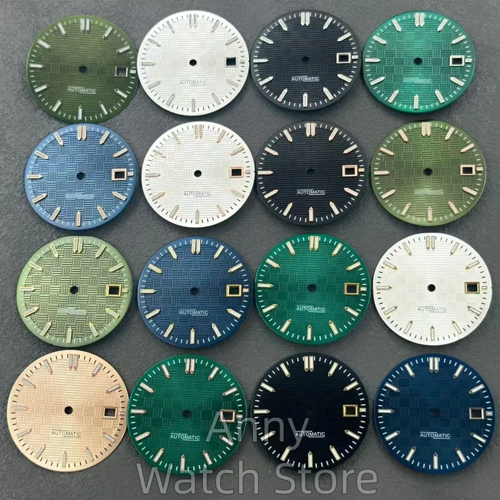 Classics Sterile 31mm Engineer Watch Dial Part Hand Set Green Luminous For NH35A NH36A Movement Watch Replacement Parts