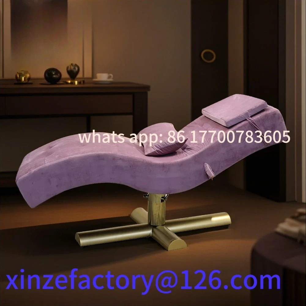 Customizable New design adjustable Lifting Velvet Synthetic Leather pink eyelash bed electric beauty salon