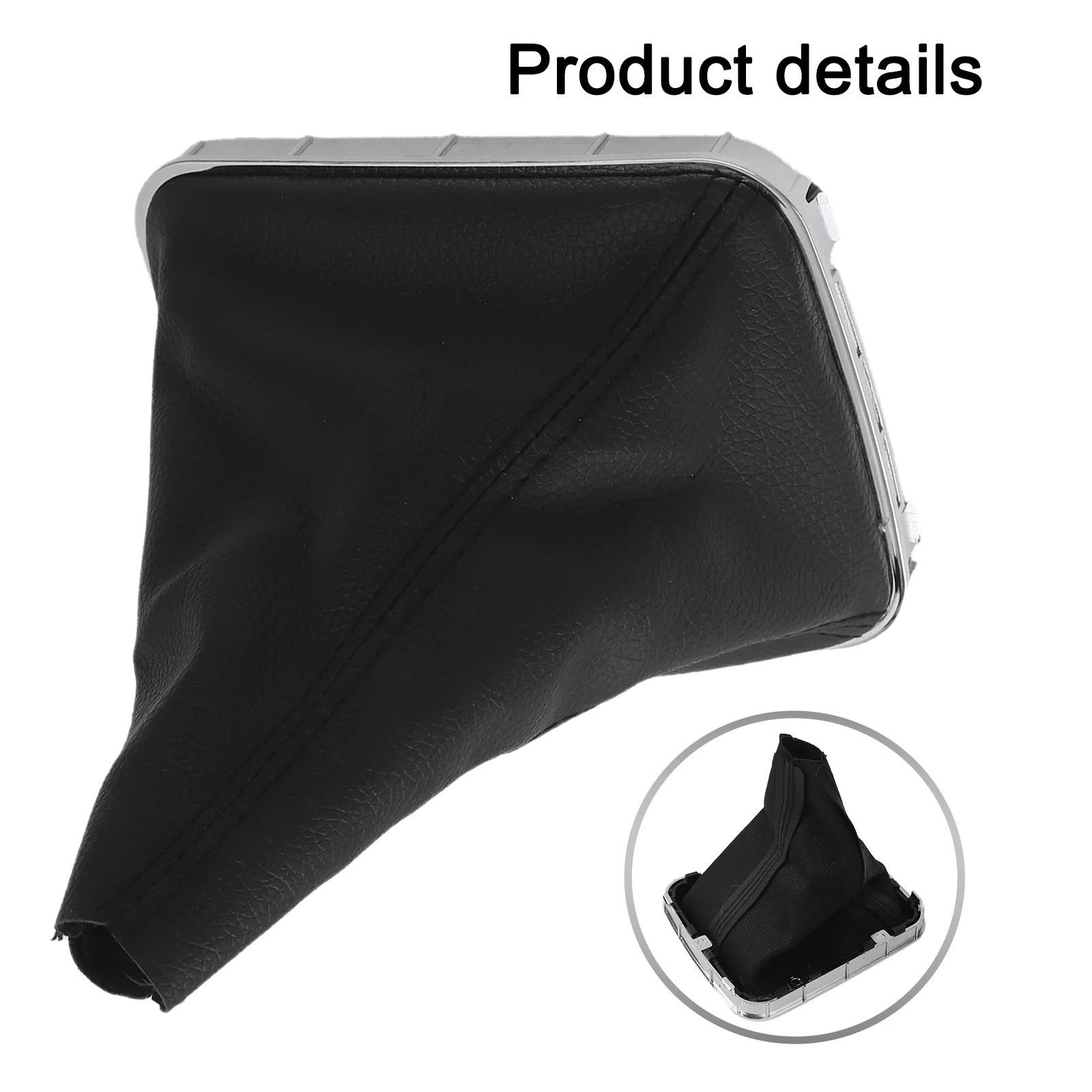 

As Shown In The Figure Dust Cover Black Leather Gear Gaiter Boot Easy Installation Enhances Vehicle Interior For OPEL