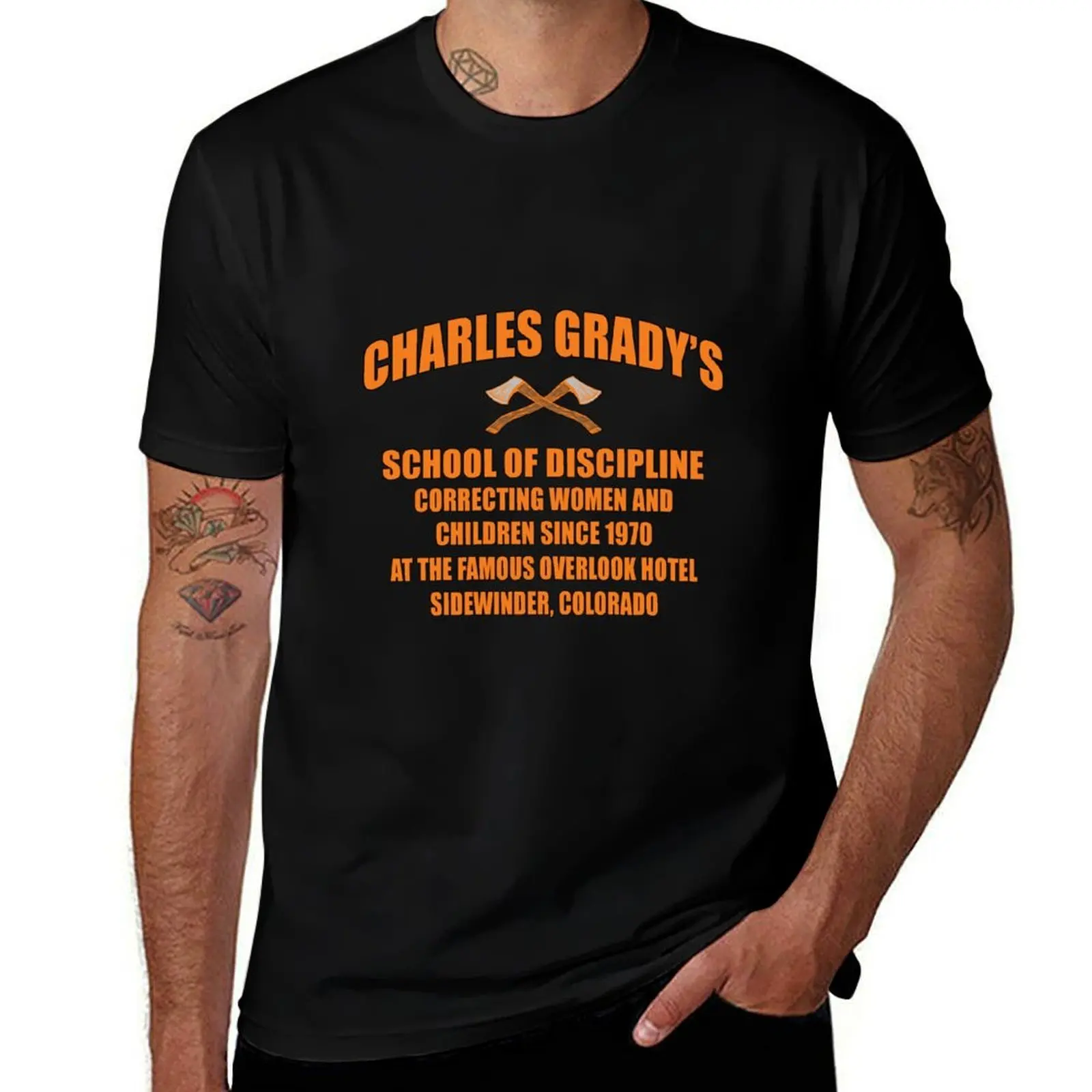Charles Grady's School of Discipline T-Shirt Basic Daily Outfit Short Sleeve Tee