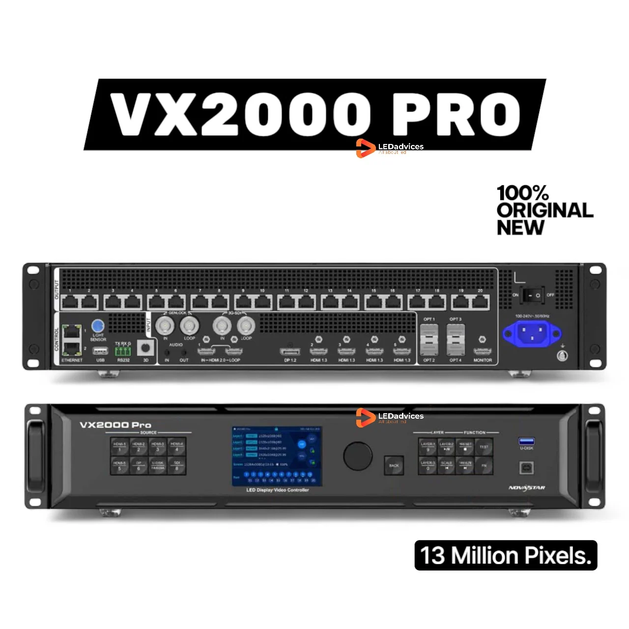 Novastar Новый VX400 VX600 VX1000 VX2000 Pro Универсальный светодиодный контроллер Видеопроцессор HDMI для полноцветного больших светодиодных дисплеев на стене