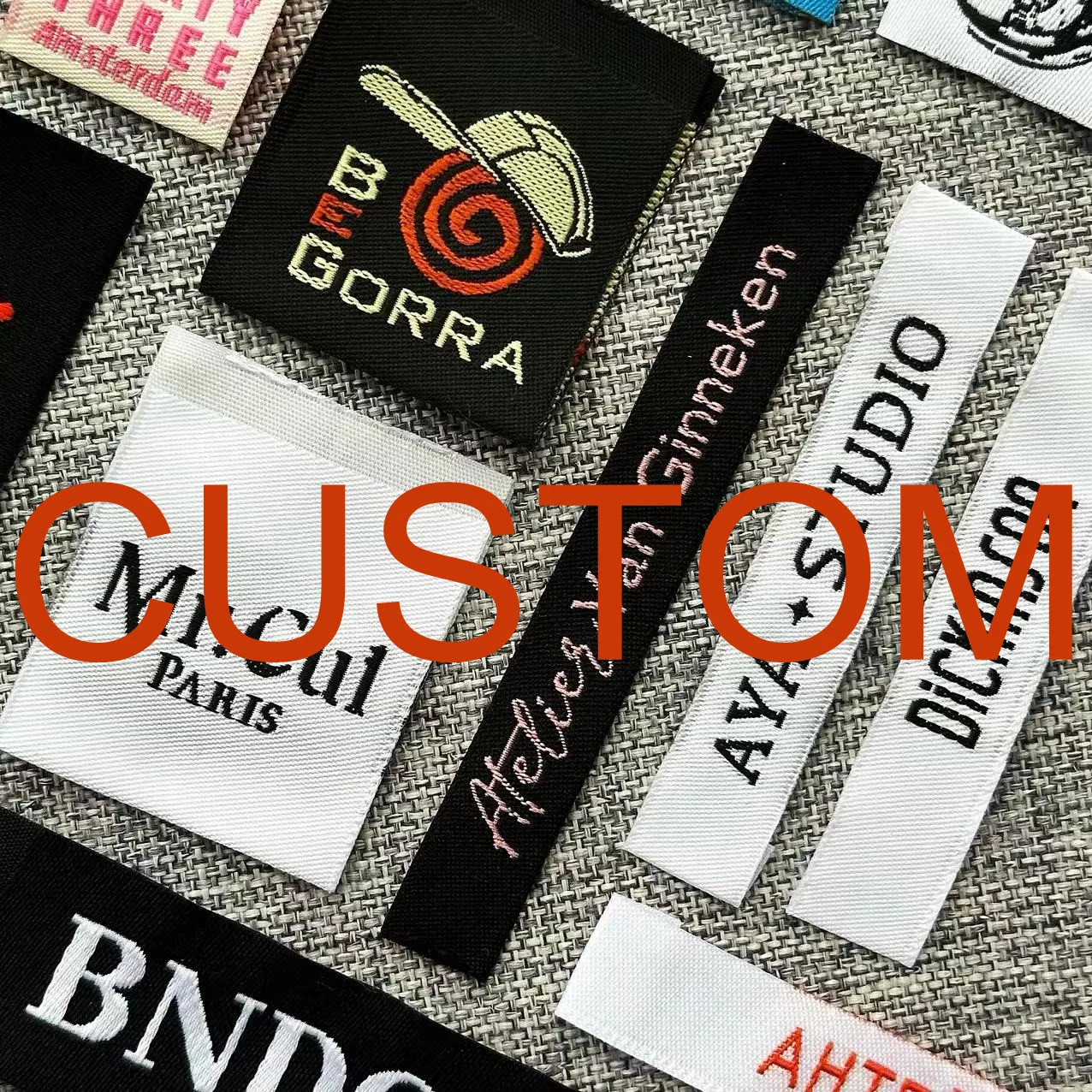 Custom Embroidery Labels By Sewing Flag Label Care Bags Clothing Tags Garment Crafts Handmade Accessories 24042701