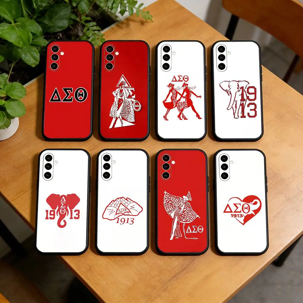 

D-delta S-sigma Theta Phone Case Black Silicone Soft For Samsung Galaxy A73,A72,A71,A70,A53,A52,A51