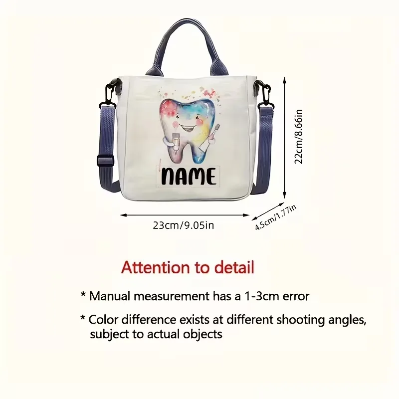 Custom Dental Crossbody Bag - Toothbrush & Toothpaste Design - Gift for Dentists, Dental Hygienists, and Oral Health Enthusiasts