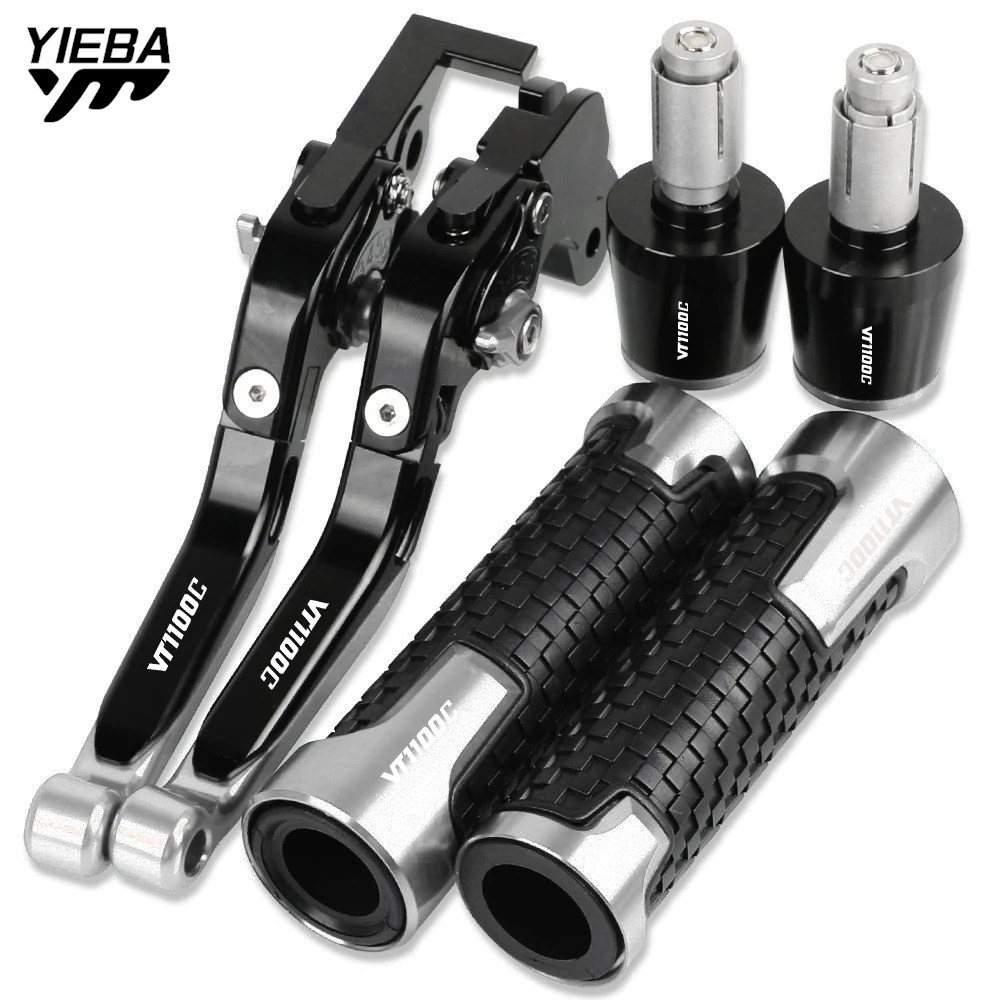 

VT1100C Motorcycle Brake Clutch Levers Handlebar Hand Grips ends For HONDA VT1100C SPIRIT 1997 1998 1999 2000 2001 2002-2007