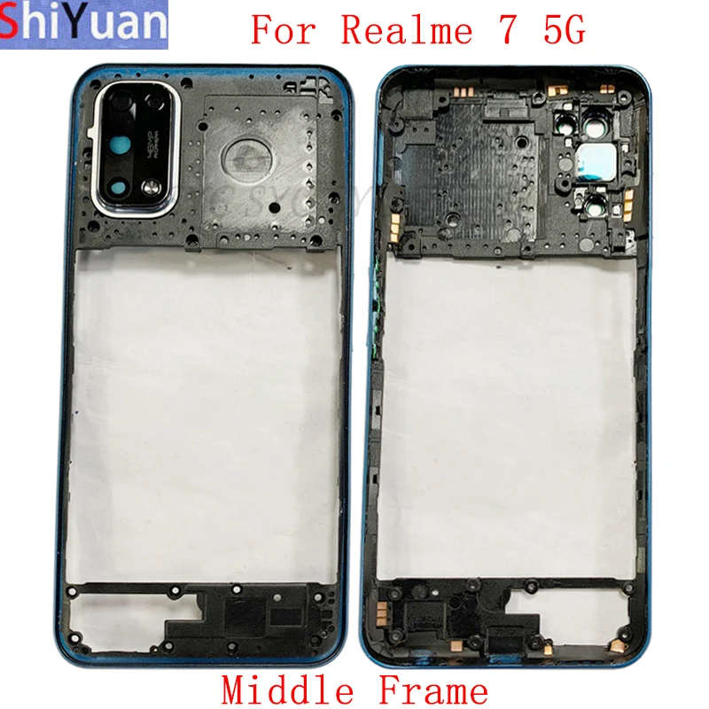 Housing Middle Frame Center Chassis Cover For Realme 7 5G Phone Middle Frame Replacement Repair Parts