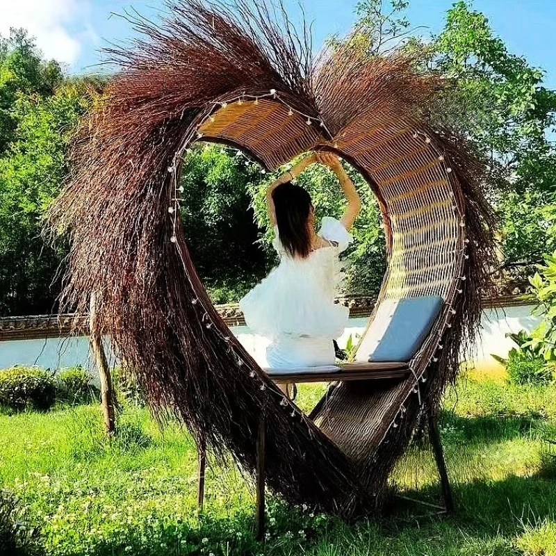 

Outdoor swing bird's nest love scenic shooting props