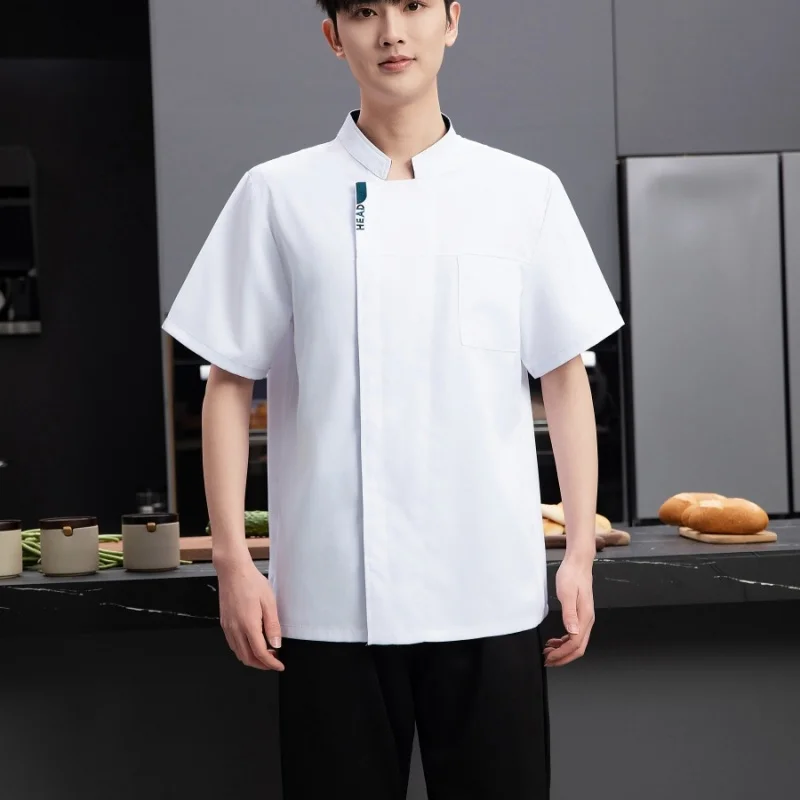 

Тонкая летняя униформа для поваров с короткими рукавами для ресторанов, отелей и предприятий общественного питания, спецодежда для пекарей и кондитеров, рабочая одежда для столовых.