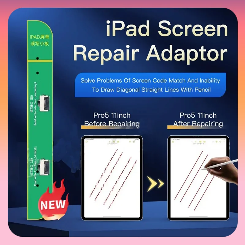 

【New】JC V1SPRO iPad Screen Repair Adaptor For ipad Screen code match and inability Using Apple Pencil Fix drawing diagonal lines