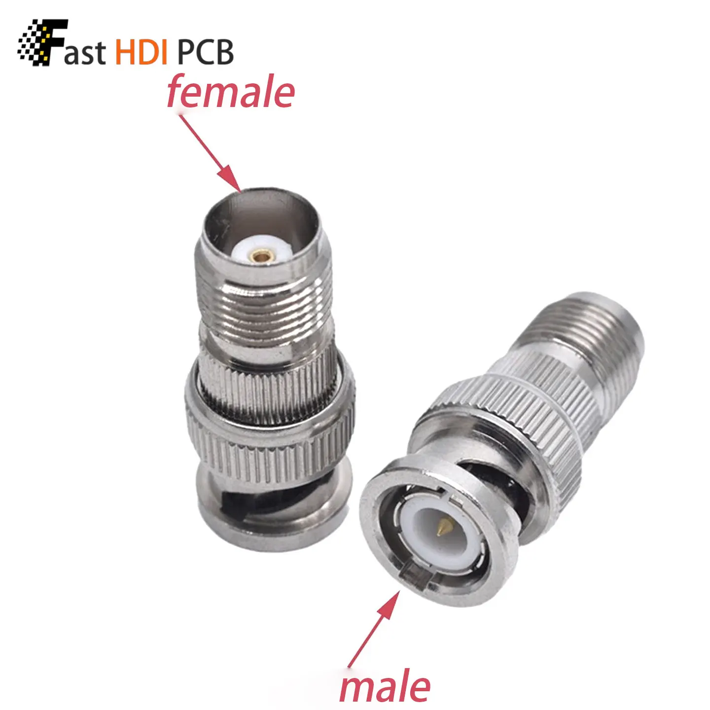 BNC Male to TNC Female Adapter BNC/TNC-JK 50 Ohm RF Coaxial Connector for CCTV Camera Antenna System Radio Ham Test Equipment