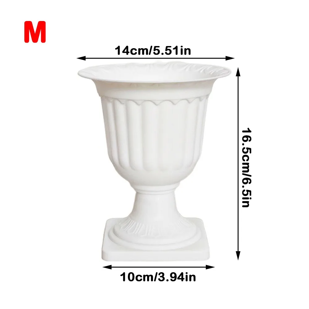 

Mini Flowerpot Plastic Pedestal Style Decorative Vase Nordic Style Standing Flowerbed for Wedding Party Living Room Decorative