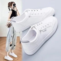 Comemore Spring Autumn Breathable Flats Solid Color Mesh Woman Casual White Women's Sneakers Vulcanize Women Flat Slip-on Shoes