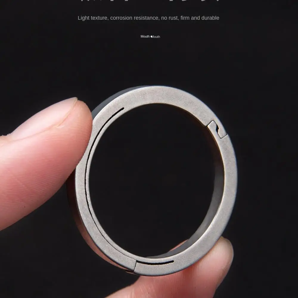 18/22/26/32mm Titanium Alloy Key Rings Quick Release Organizer Titanium Alloy Keychains Polished Lightweight Split Rings Keyring