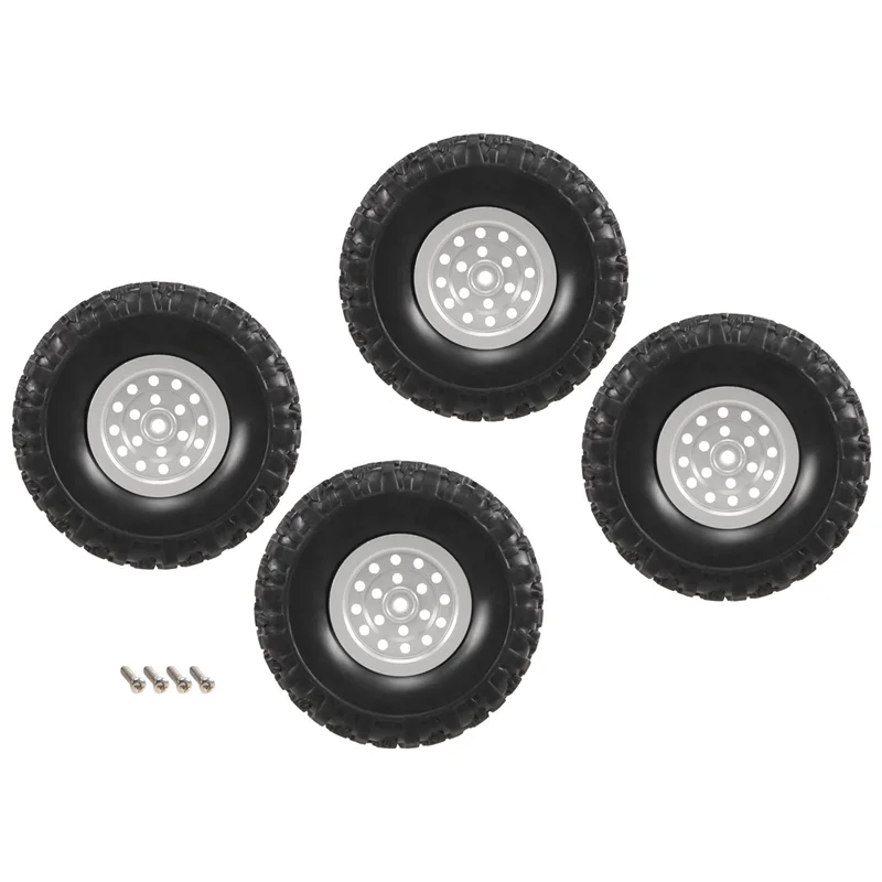 

A13Q-For WPL C14 C24 C34 C44 B14 B24 MN D90 D91 MN99S RC Car Upgrade Parts Metal Wheel Rim Tyre Tires Set Accessories