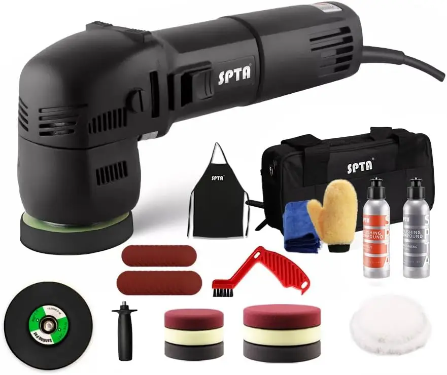 

3 Inch Mini Orbital Polisher, 780W Variable Speed Dual Action with Pads and Discs