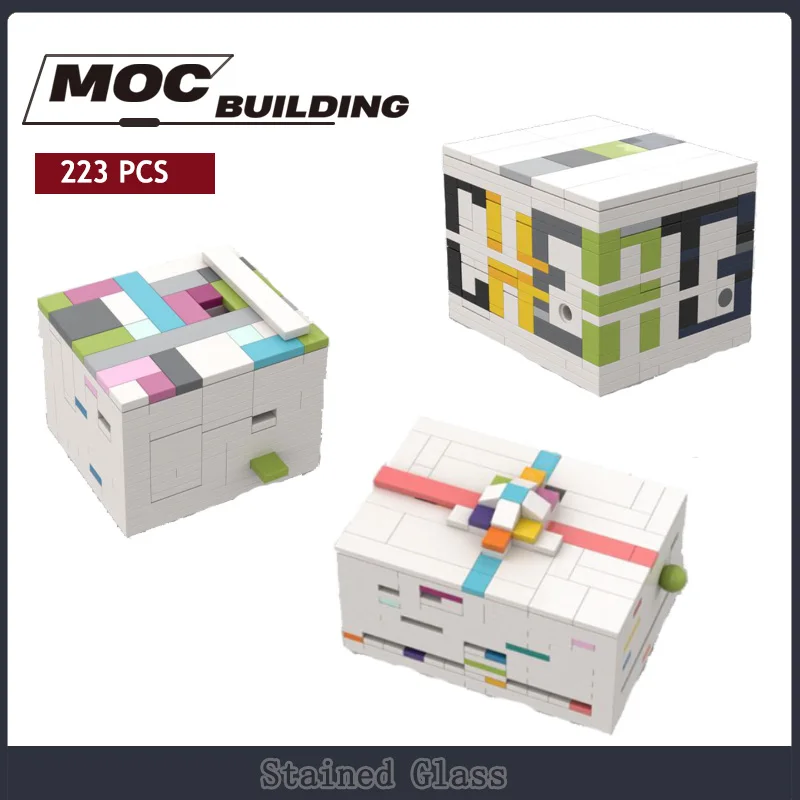 Moc Building Blocks Intelligence Decryption Box Color Magic Kit Cube Puzzle Candy Case Vending Model Bricks Toys Children Gifts