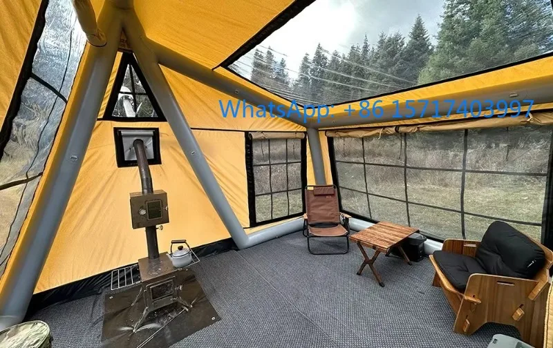 

Waterproof PVC inflatable camping tent, one bedroom design, outdoor inflatable 2-bedroom tent, outdoor camping