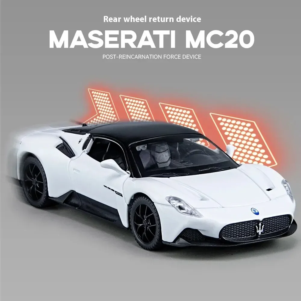 

MC20 1:32 Scale Alloy Car Model With Sound & Light Effects, Retro-powered Fun For Kids, Collectible Toy Car For Boys & Girls