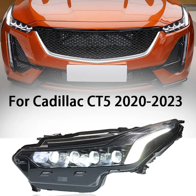 

Автомобильные фары для Cadillac CT5 2020-2023, новый стиль, головная фара в сборе, обновленная Настройка, линзы проектора, аксессуары