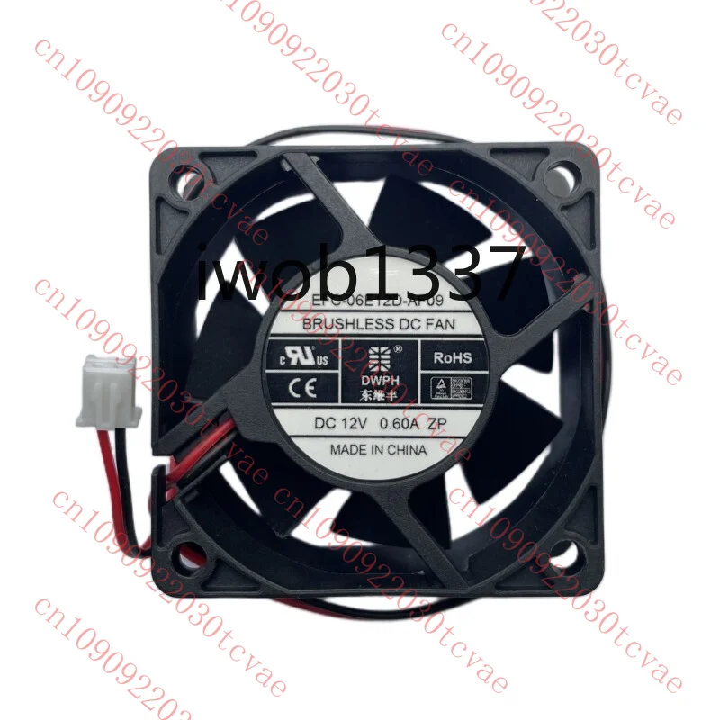 

Original EFC-06E12D-AF09 DC 12V 0.60A Two Wires Server Square Cooling Fan