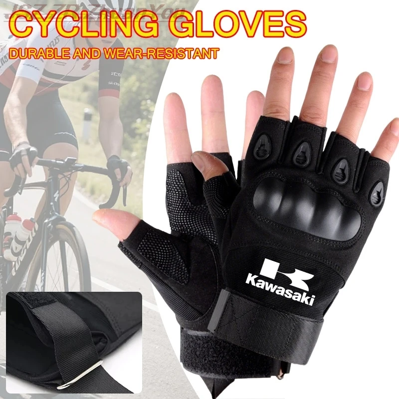 For Kawasaki Ninja z900 z650 ninja 400 z800 Z400 Z650 Gloves Half Finger Motorcycle Riding Gloves Outdoor Sports Riding Bicycles