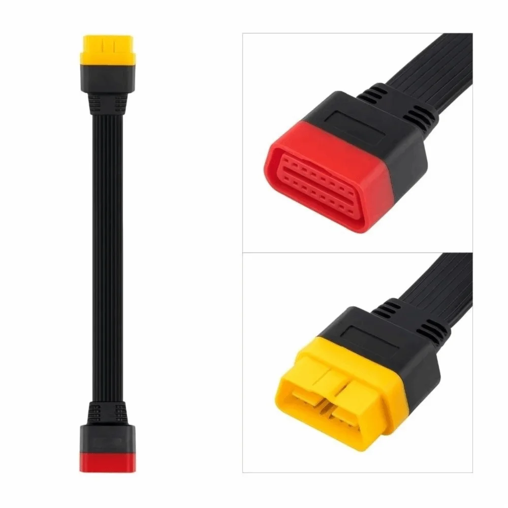 Female Connector OBD2 Extension Connector Black Pin Connector OBD II Extension Cable Extension Cable Diagnostic Extension Cable